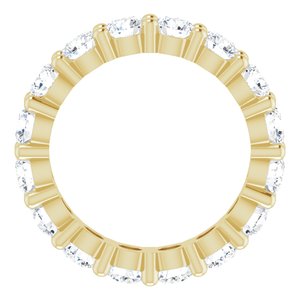 10K Yellow Gold 2 3/8 CTW Natural Diamond Eternity Band Size 4.5