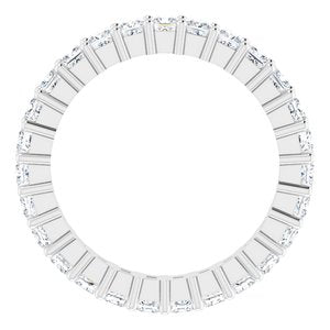 10K White Gold 1 1/5 CTW Lab-Grown Diamond Eternity Band Size 4.5