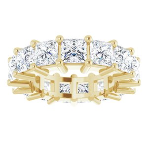 10K Yellow Gold 6 CTW Natural Diamond Eternity Band Size 4.5