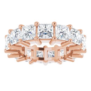 10K Rose Gold 6 CTW Natural Diamond Eternity Band Size 4.5