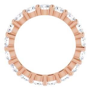 10K Rose Gold 2 CTW Lab-Grown Diamond Eternity Band Size 4.75