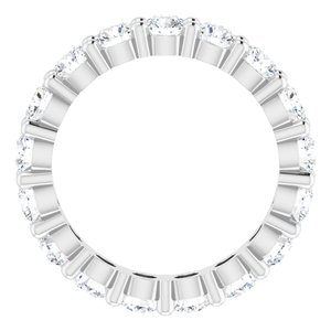 10K White Gold 2 CTW Lab-Grown Diamond Eternity Band Size 4.75