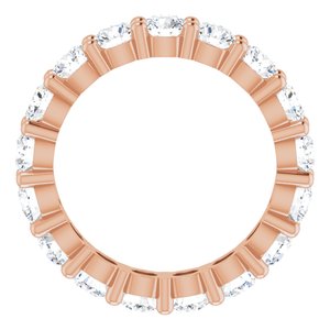 10K Rose Gold 2 1/2 CTW Natural Diamond Eternity Band Size 4.75