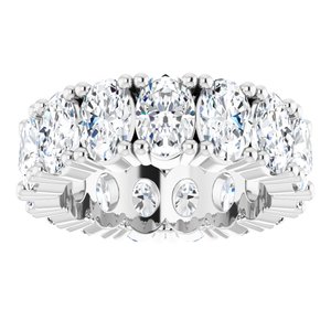 Platinum 5 1/2 CTW Natural Diamond Eternity Band Size 4.75