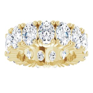 14K Yellow Gold 6 CTW Lab-Grown Diamond Eternity Band Size 4.75