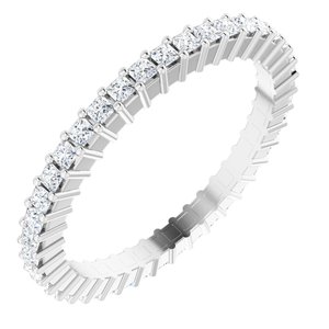 10K White Gold 1/2 CTW Lab-Grown Diamond Eternity Band Size 4.75