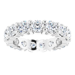 10K White Gold 3 5/8 CTW Natural Diamond Eternity Band Size 4.5