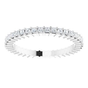 10K White Gold 1/2 CTW Lab-Grown Diamond Eternity Band Size 4.5