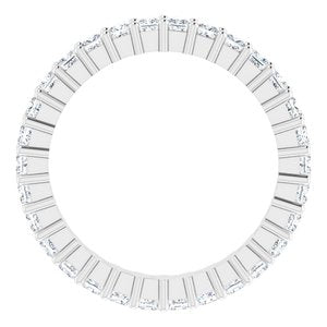 10K White Gold 1 CTW Natural Diamond Eternity Band Size 4.5