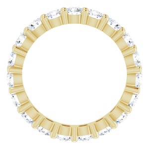 14K Yellow Gold 1 1/3 CTW Lab-Grown Diamond Eternity Band Size 4