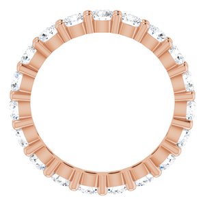 10K Rose Gold 1 1/3 CTW Lab-Grown Diamond Eternity Band Size 4