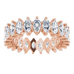 14K Rose Gold 2 1/8 CTW Natural Diamond Eternity Band Size 4.5
