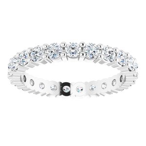 10K White Gold 9/10 CTW Natural Diamond Eternity Band Size 4.75