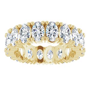 14K Yellow Gold 4 1/2 CTW Natural Diamond Eternity Band Size 4.75