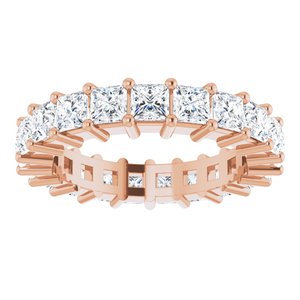 10K Rose Gold 2 1/3 CTW Natural Diamond Eternity Band Size 4.5