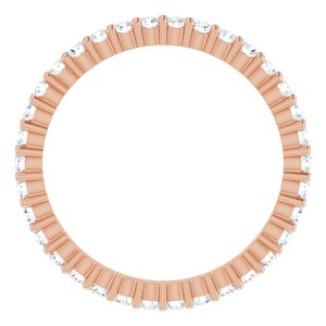10K Rose Gold 1/2 CTW Natural Diamond Eternity Band Size 4.75