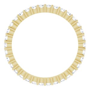 10K Yellow Gold 1/2 CTW Natural Diamond Eternity Band Size 4.75