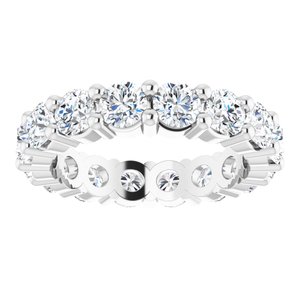 10K White Gold 2 3/8 CTW Natural Diamond Eternity Band Size 4.75