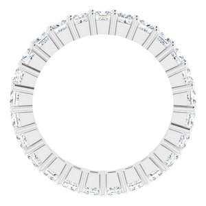 10K White Gold 1 3/4 CTW Natural Diamond Eternity Band Size 4.75