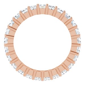 10K Rose Gold 1 3/4 CTW Natural Diamond Eternity Band Size 4.75