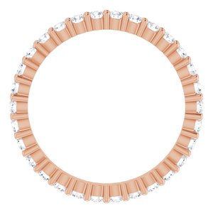 10K Rose Gold 5/8 CTW Natural Diamond Eternity Band Size 5