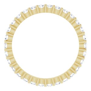 14K Yellow Gold 5/8 CTW Lab-Grown Diamond Eternity Band Size 5