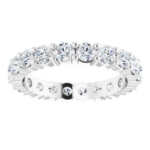 14K White Gold 1 3/8 CTW Lab-Grown Diamond Eternity Band Size 5