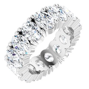 Platinum 5 1/2 CTW Natural Diamond Eternity Band Size 5