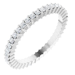 14K White Gold 3/8 CTW Lab-Grown Diamond Eternity Band Size 5
