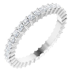 Platinum 7/8 CTW Natural Diamond Eternity Band Size 5
