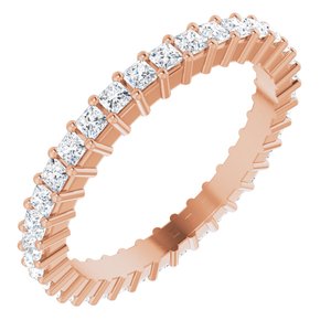 10K Rose Gold 3/4 CTW Natural Diamond Eternity Band Size 5