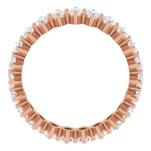14K Rose Gold 2 1/8 CTW Natural Diamond Eternity Band Size 4.5
