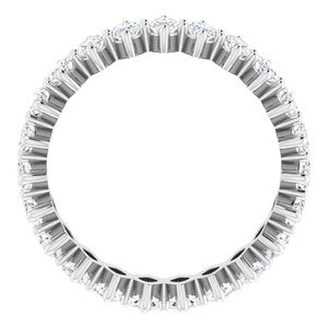 Platinum 2 1/8 CTW Natural Diamond Eternity Band Size 4.5