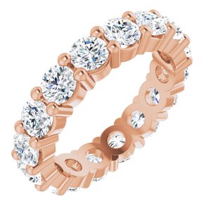 10K Rose Gold 2 3/8 CTW Natural Diamond Eternity Band Size 4.75