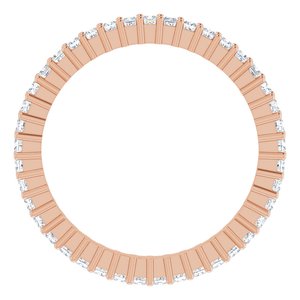10K Rose Gold 1/2 CTW Lab-Grown Diamond Eternity Band Size 4.75