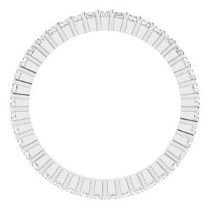 10K White Gold 1/2 CTW Lab-Grown Diamond Eternity Band Size 4.75