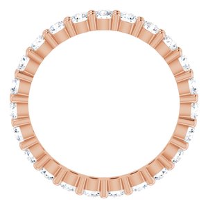 10K Rose Gold 9/10 CTW Natural Diamond Eternity Band Size 4.5