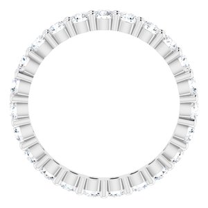 10K White Gold 9/10 CTW Natural Diamond Eternity Band Size 4.5