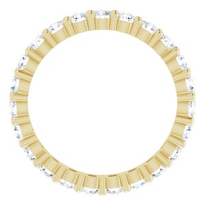 10K Yellow Gold 9/10 CTW Natural Diamond Eternity Band Size 4.5