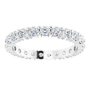 14K White Gold 1 1/6 CTW Natural Diamond Eternity Band Size 5