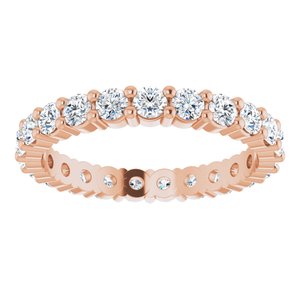 10K Rose Gold 9/10 CTW Lab-Grown Diamond Eternity Band Size 5