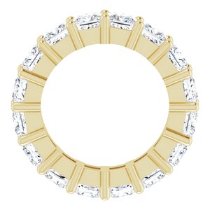 10K Yellow Gold 4 1/2 CTW Natural Diamond Eternity Band Size 4.5