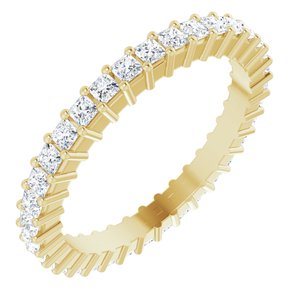 10K Yellow Gold 3/4 CTW Natural Diamond Eternity Band Size 4.75