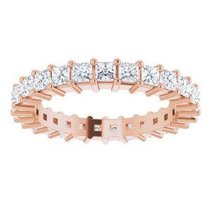 10K Rose Gold 1 1/5 CTW Lab-Grown Diamond Eternity Band Size 4.75