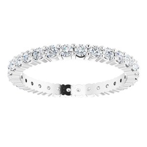 10K White Gold 5/8 CTW Lab-Grown Diamond Eternity Band Size 5