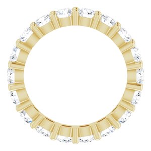 10K Yellow Gold 2 1/6 CTW Natural Diamond Eternity Band Size 5