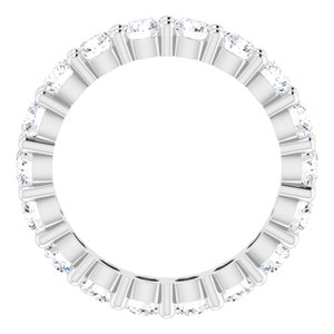 10K White Gold 2 1/6 CTW Natural Diamond Eternity Band Size 5