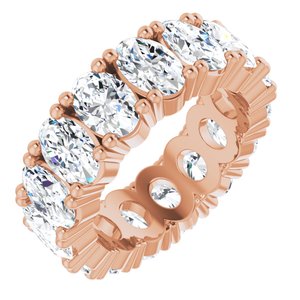 10K Rose Gold 5 1/2 CTW Natural Diamond Eternity Band Size 4.75