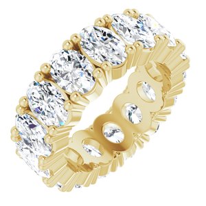 10K Yellow Gold 5 1/2 CTW Natural Diamond Eternity Band Size 4.75