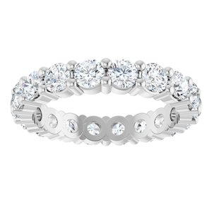 Platinum 1 5/8 CTW Natural Diamond Eternity Band Size 5